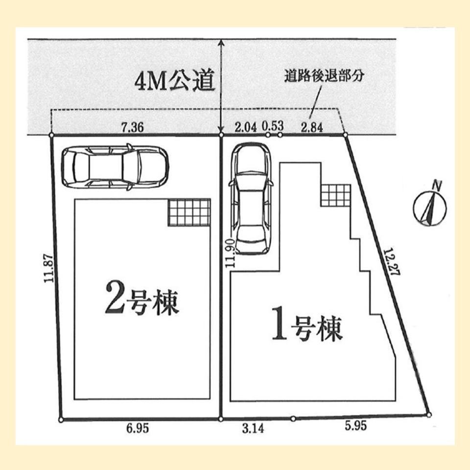 元郷３丁目新築　配置図